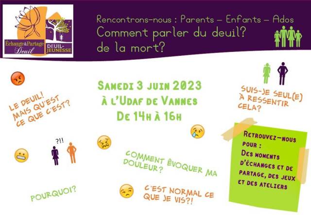 Rencontrons-nous Parents, Enfants, Ados : Comment parler du deuil ? De la mort ? - juin 2023