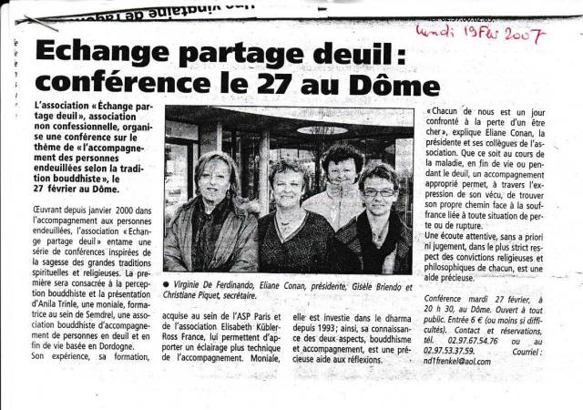 Confrence au Dme de Saint-Av - fvrier 2007