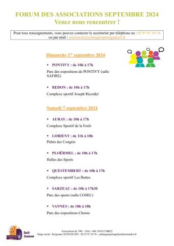 Forums associatifs - septembre 2024