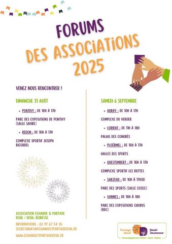 Forums associatifs - septembre 2025