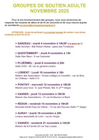 Groupe de soutien Novembre 2025