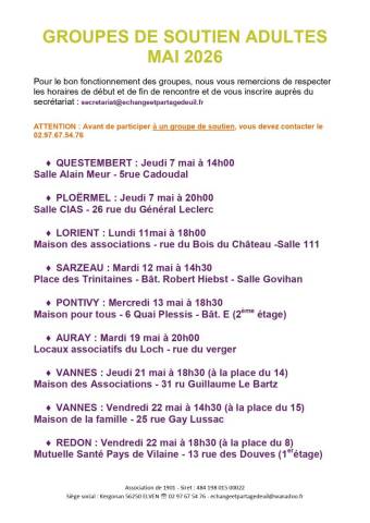 Groupe de soutien Mai 2026