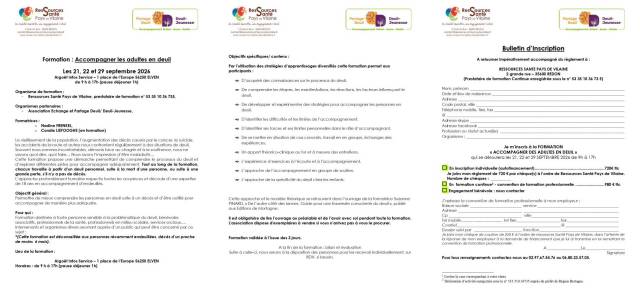Formation : Accompagner les adultes en deuil - 21, 22 et 29 septembre 2026